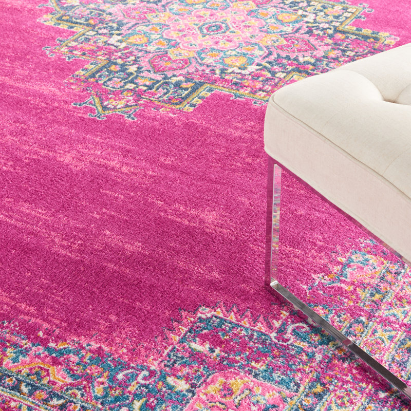 Mercury Row® Abbate Oriental Fuchsia Pink Area Rug & Reviews Wayfair